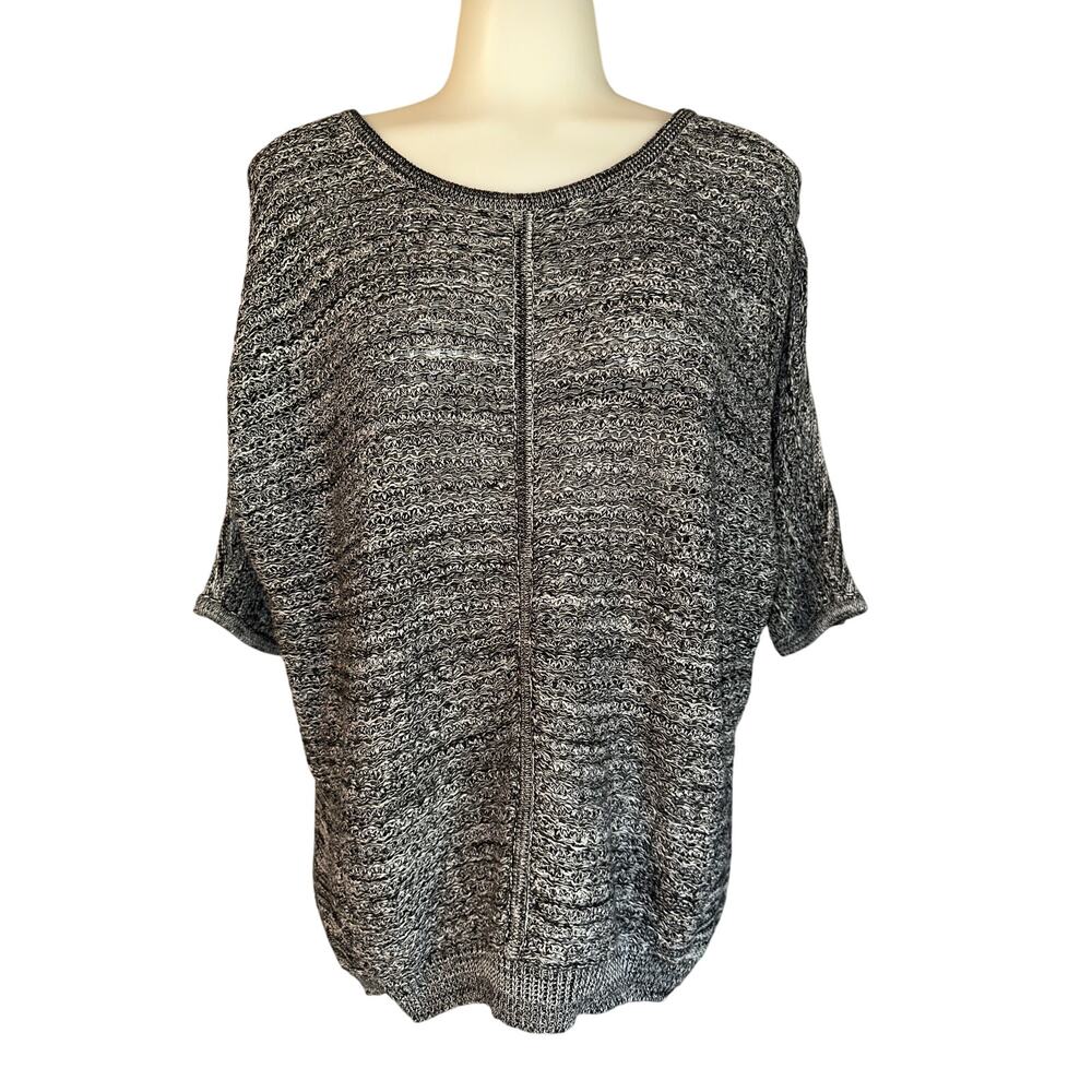 White House Black Market Women's Size Small Black & White Knit Sweater Top